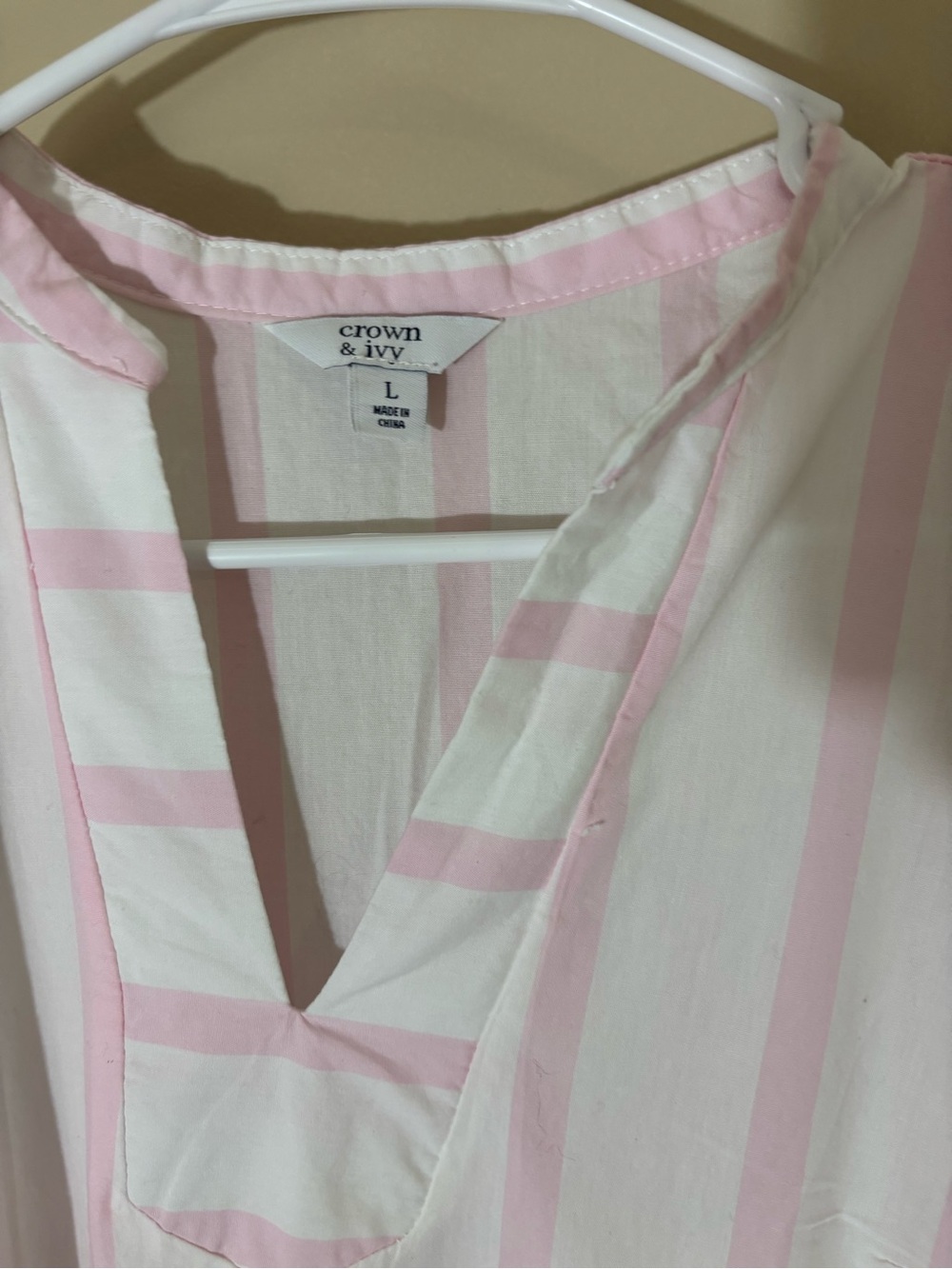 crown & ivy White and Light Pink Striped Maxi Dress - Picture 5 of 7